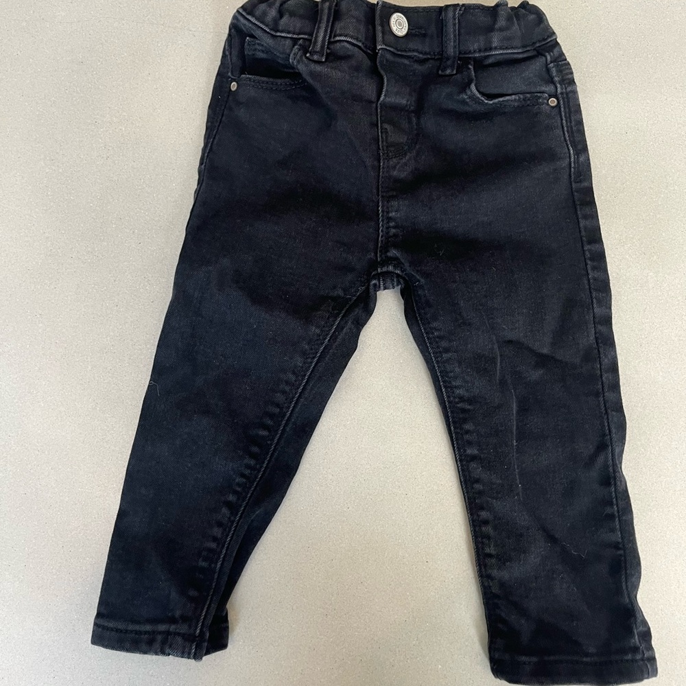 Zara 12-18 months black jeans denim